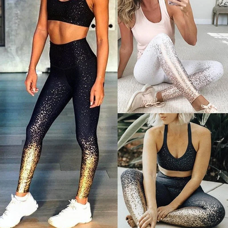 2019 Women Leggings New Flower Digital Print Pant Slim Fitness Push Up Pants Woman Leggins Workout Plus Size High Waist Leggings Comfortable Tummy Shaping Leggings