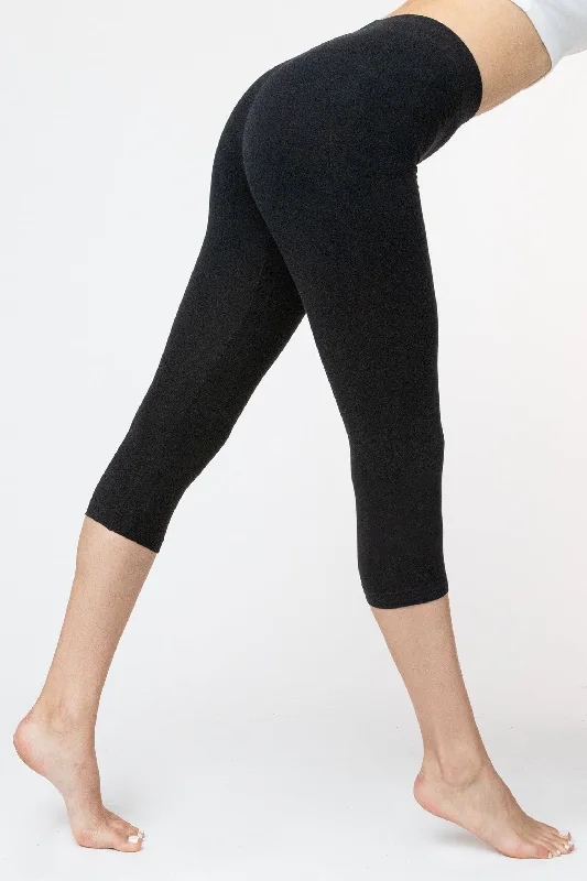 83216GD - Garment Dye Cropped Legging Comfortable Slip-On Compression Leggings