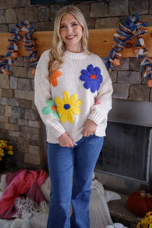 A Beautiful Bloom Sweater Silk Blend Satin Velvet