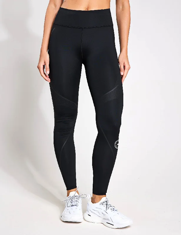 TruePace Long Running Leggings - Black Trendy Ombre Effect Leggings