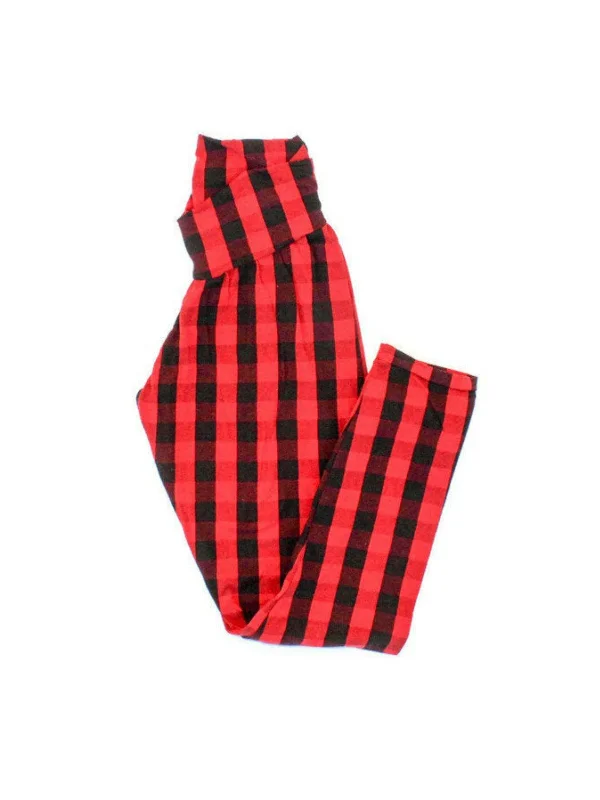 Adult Buffalo Plaid Leggings Trendy Activewear Leggings