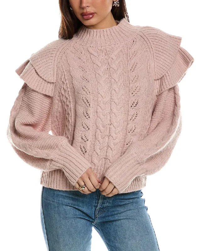 Driftwood Mila Wool & Mohair-Blend Sweater Welt Pockets Slit Pockets Flap Pockets