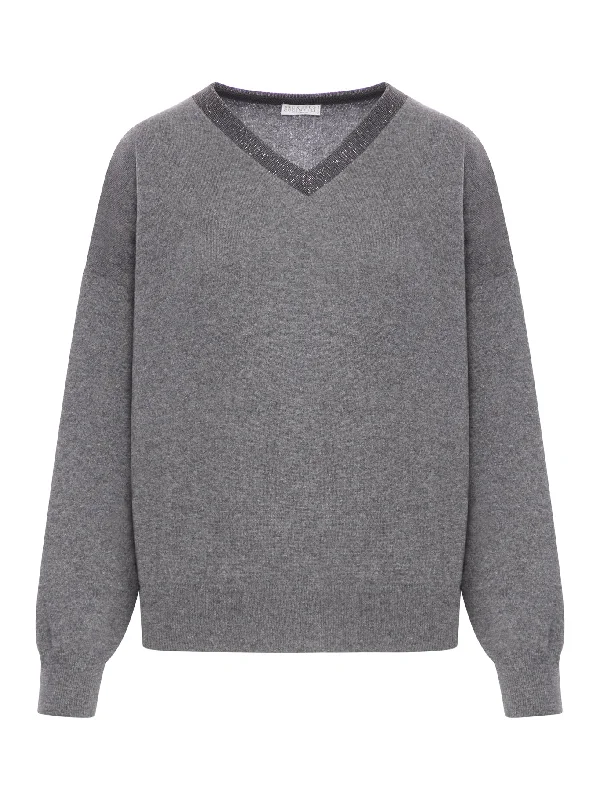 Sweater with decoration Stretchy Elastic Breathable
