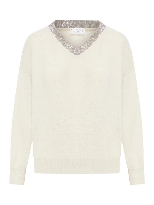 Sweater with decoration Anti-Pilling Anti-Shrink Durable
