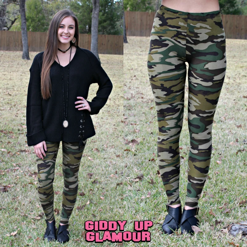 Camo Cutie Super Soft Camouflage Leggings Trendy Fitness Leggings