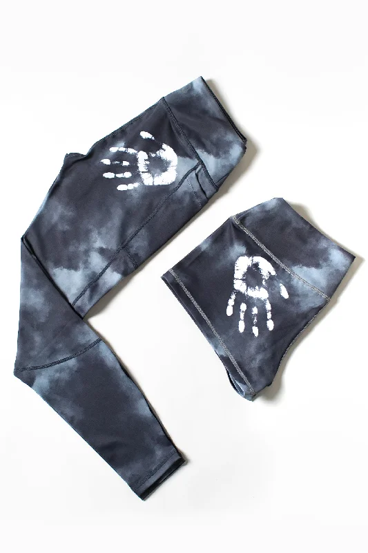 Chalk Handed Leggings Fashionable Embroidered Detail Leggings