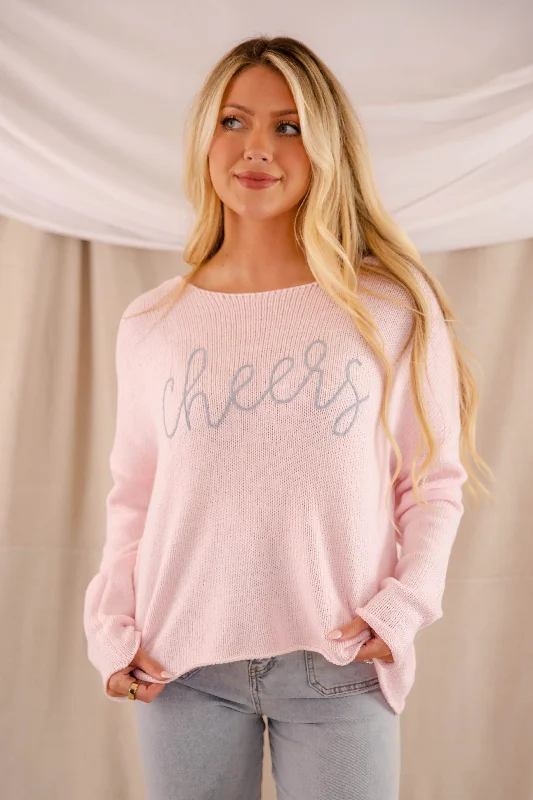 Cheers To Me Sweater Houndstooth Herringbone Solid