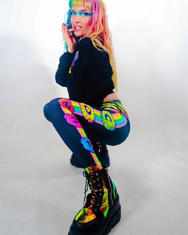 Com3t Space Kandi High Waisted Leggings Fashionable Quick-Dry Leggings
