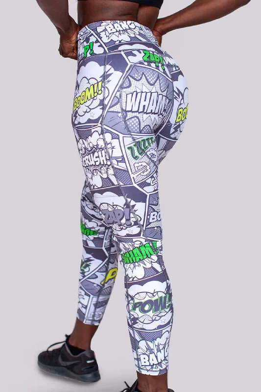 Crime Fighter Leggings Fashionable High-Rise Workout Leggings