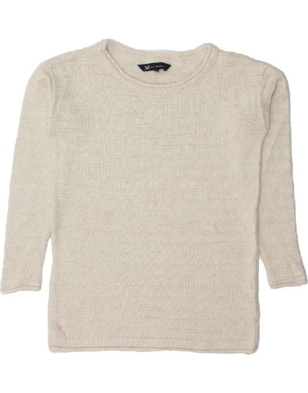 CREW CLOTHING Womens Boat Neck Jumper Sweater UK 8 Small Beige Cotton Wool Sweater Cotton Sweater Cashmere Sweater CREW CLOTHING Womens Boat Neck Jumper Sweater UK 8 Small Beige Cotton Wool Sweater Cotton Sweater Cashmere Sweater