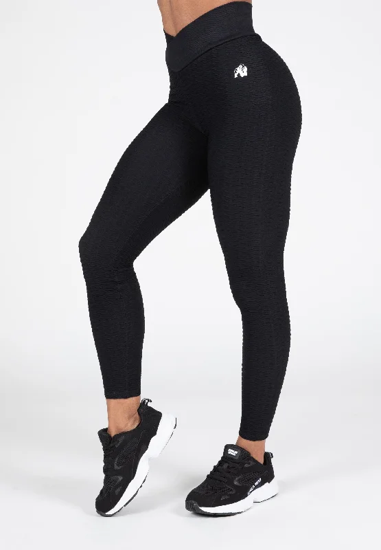 Dorris Leggings - Black Trendy Flared Leggings