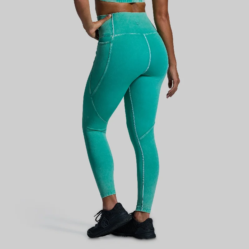 Eccentric Legging (Washed Jade) Stylish Colorful Activewear Leggings