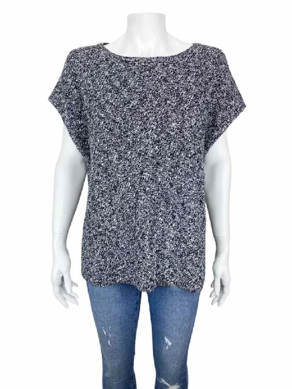 Eileen Fisher Women's Marled Organic Cotton/Linen Sweater Black/White Size M Knit Fabric Woven Fabric Fleece Fabric Eileen Fisher Women's Marled Organic Cotton/Linen Sweater Black/White Size M Knit Fabric Woven Fabric Fleece Fabric