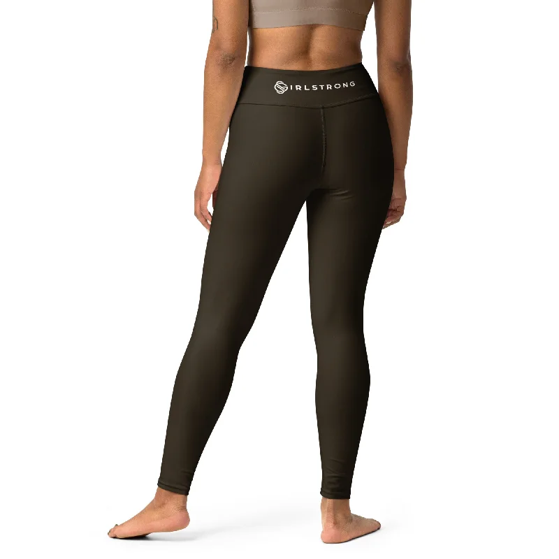 ELEVATED ESSENTIALS, BOOTY BOOSTING HIGH WAISTBAND LEGGING ESPRESSO Stylish Yoga Leggings