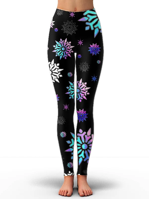 Festive Night Sky Leggings Trendy Polka Dot Leggings
