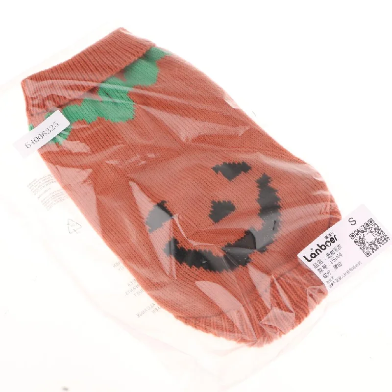 Maxbell Maxbell Halloween Dog Woven Sweater Winter Apparel Party Costume Jumpsuit Clothes S Ribbed Striped Patterned