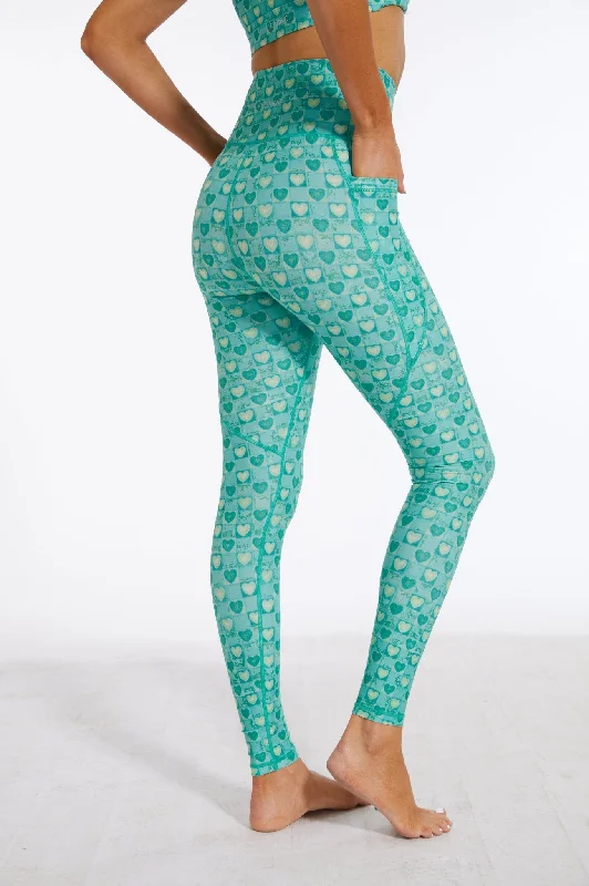 Harmony High-waisted Leggings with Pockets - Green Stylish Camo Print Leggings