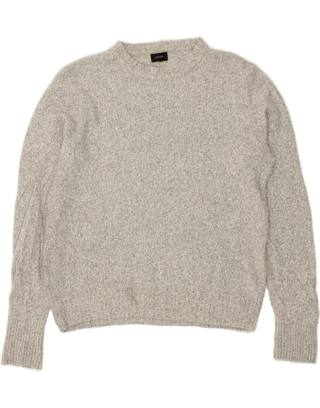 J. CREW Womens Boat Neck Jumper Sweater UK 14 Large Grey Merino Wool Open Front Closed Front Wrap Front J. CREW Womens Boat Neck Jumper Sweater UK 14 Large Grey Merino Wool Open Front Closed Front Wrap Front