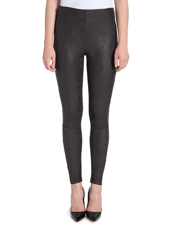 Last Chance Size Small | Lysse Premium Buffed Suede Leggings in Black Fashionable Solid Color Tights Last Chance Size Small | Lysse Premium Buffed Suede Leggings in Black Fashionable Solid Color Tights
