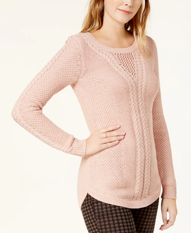 Maison Jules Cable Knit Sweater Ribbed Striped Patterned