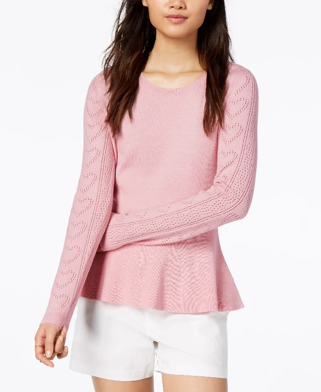 Maison Jules Pointelle Knit Peplum Sweater Wool Sweater Cotton Sweater Cashmere Sweater Maison Jules Pointelle Knit Peplum Sweater Wool Sweater Cotton Sweater Cashmere Sweater