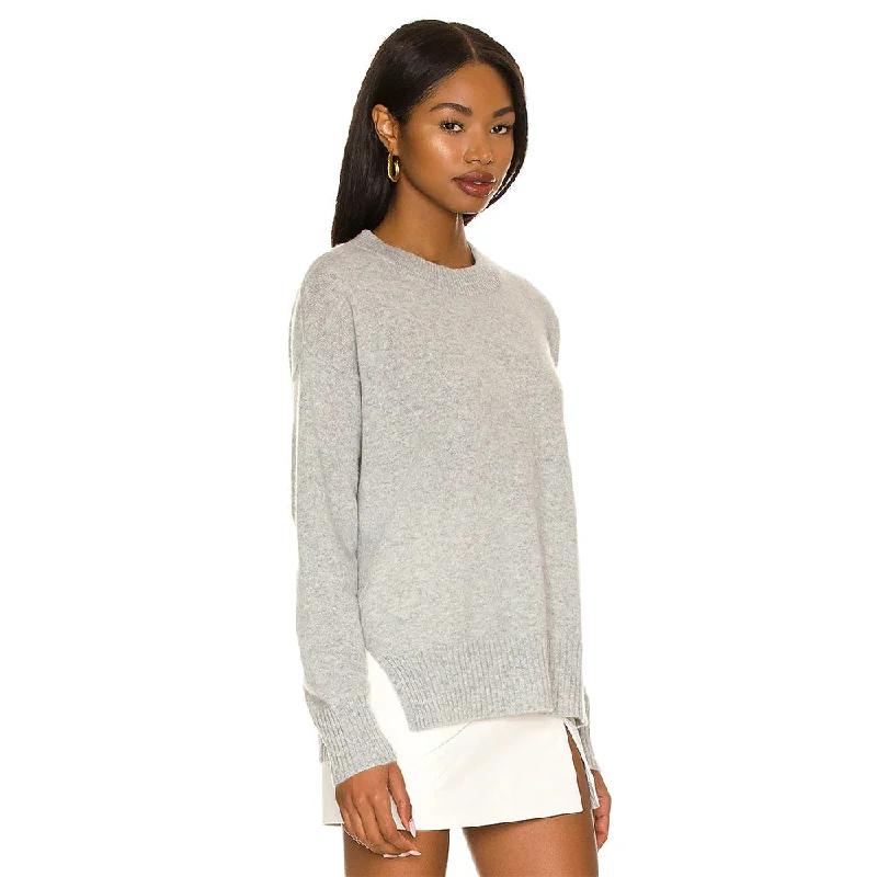 Mellisa Cashmere Sweater (Mid Heather Grey) Zippered Buttoned Snapped