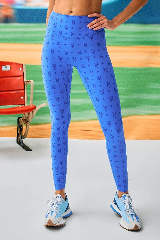 Mets Action Basic Legging in Monogram Royal Comfortable Leggings with Pockets
