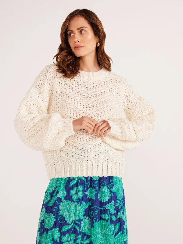 Luna Zig Zag Sweater Hooded Caped Shawl Collar
