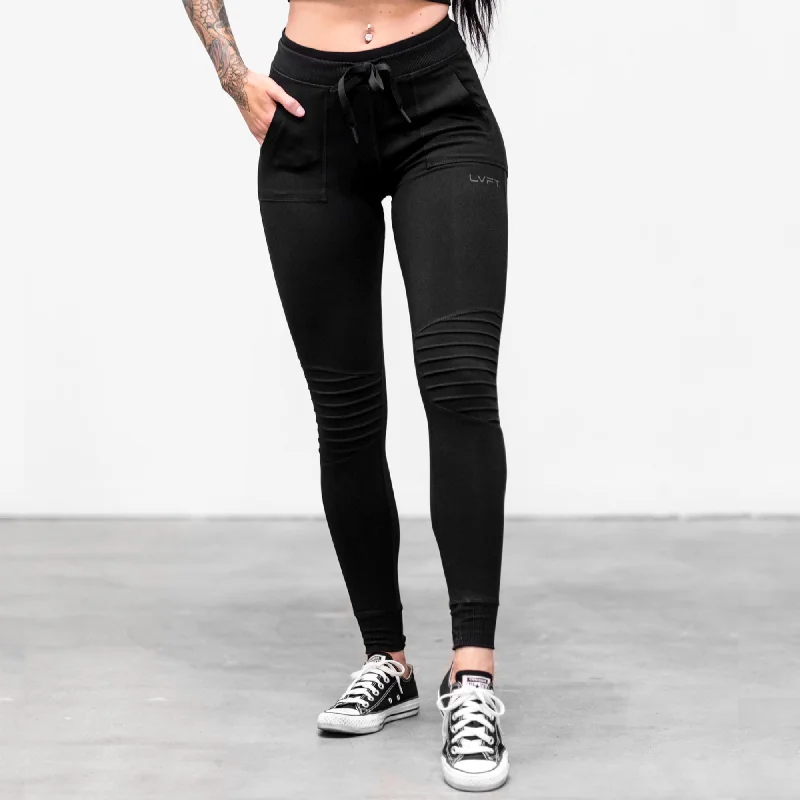 Moto Leggings - Black Stylish Ankle-Length Leggings