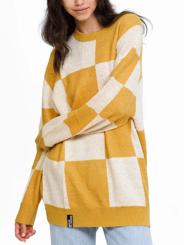 Checkered Sweater Neon Metallic Matte