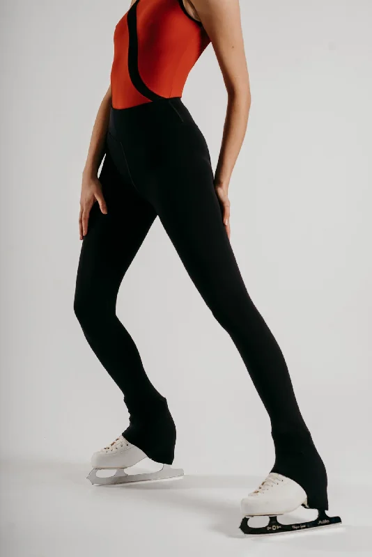 Phoenix On Ice Leggings in Black Comfortable Bootcut Workout Leggings