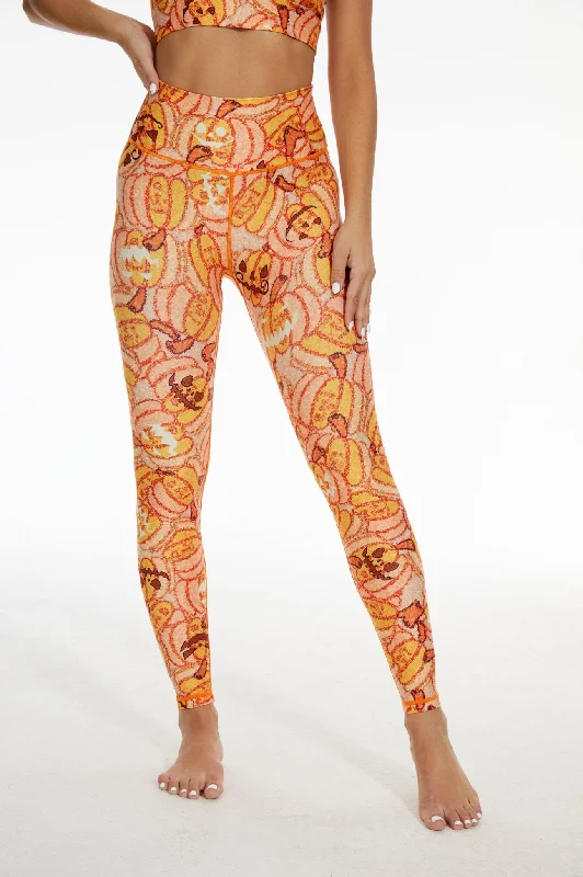 Playful Pumpkins High-waisted Leggings Chic Workout Leggings