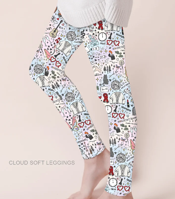 [Pre Sale] Gifts Galore On Tour - Adult & Kids Casual Cloud Soft Yoga Band Leggings (EST SHIP EARLY DEC) Fashionable Seamless Leggings