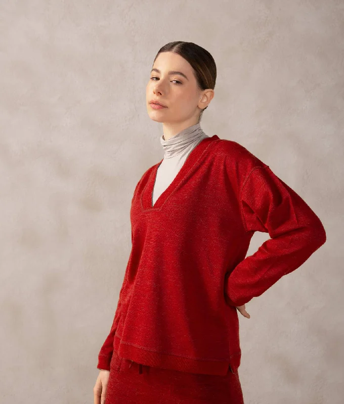 Premium Alpaca and Cotton Basic sweater Iron Safe Non-Iron Wrinkle Free