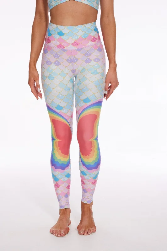 Pride Butterfly Wings Mermaid High-waisted Leggings Cozy Yoga Compression Leggings