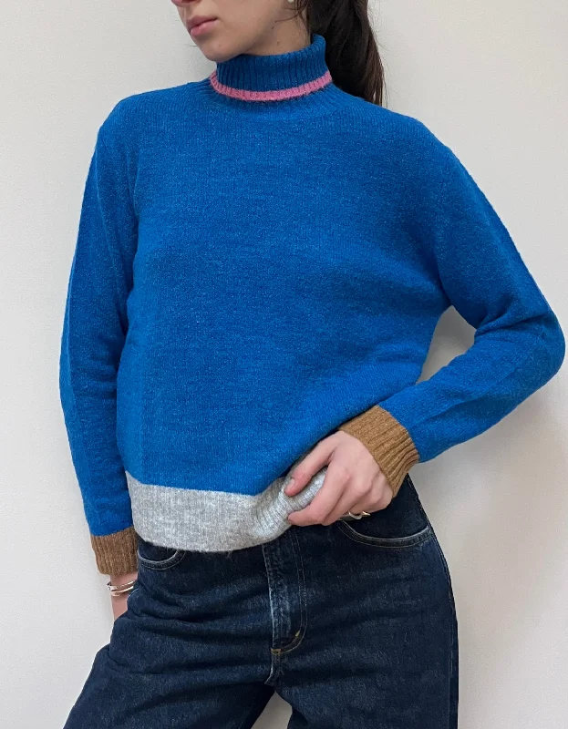 Prince Sweater in Blue Wool Sweater Cotton Sweater Cashmere Sweater