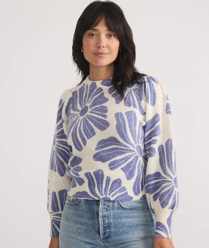 Alma Puff Sleeve Sweater Neon Metallic Matte