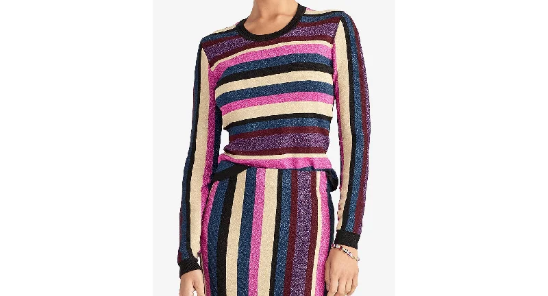 Rachel Rachel Roy Metallic Strappy Back Sweater Lace Blend Ribbed Blend Corduroy Blend