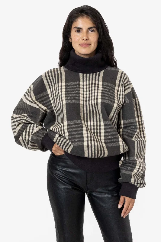 RCF01 - Flannel Turtleneck Sweater with Heavy Cotton Rib Sweater Knitwear Pullover