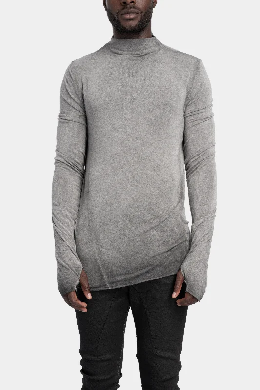 Resinated cashmere blend high neck sweater, Antra Resin Cashmere Blend Cotton Blend Poly Blend Resinated cashmere blend high neck sweater, Antra Resin Cashmere Blend Cotton Blend Poly Blend