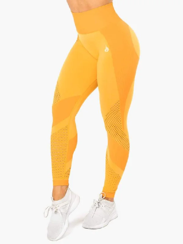 Ryderwear Electra Seamless Leggings - Electric Yellow Comfortable Power Mesh Leggings Ryderwear Electra Seamless Leggings - Electric Yellow Comfortable Power Mesh Leggings