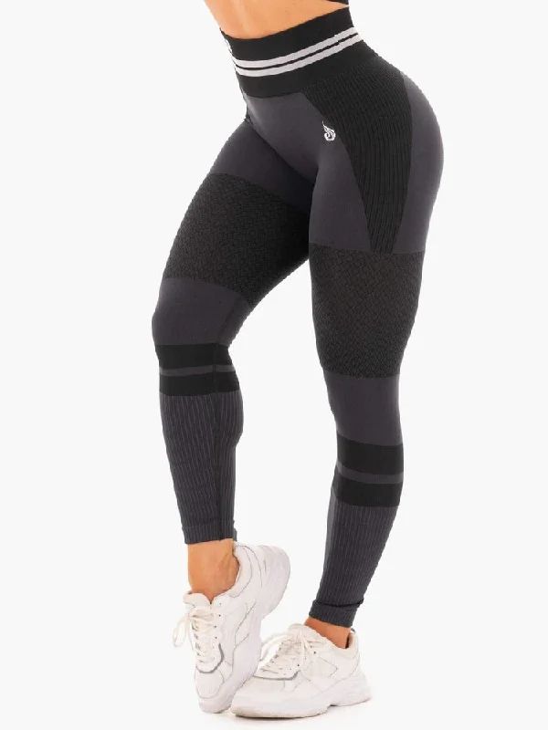 Ryderwear Freestyle Seamless High Waisted Leggings - Black Elegant Casual Fit Leggings Ryderwear Freestyle Seamless High Waisted Leggings - Black Elegant Casual Fit Leggings