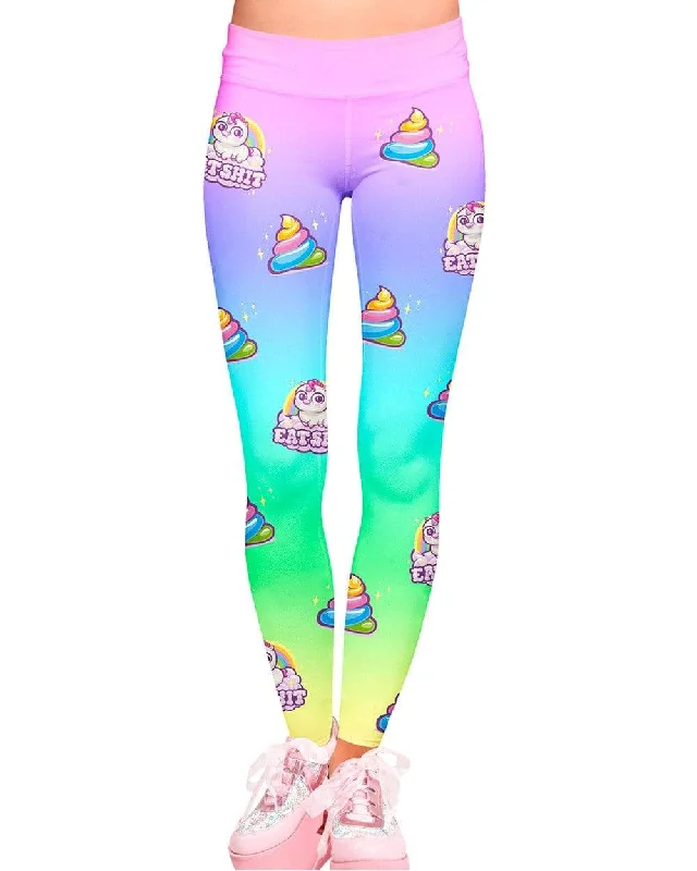 Mseasy Eat Shit Leggings Fashionable Quick-Dry Yoga Pants