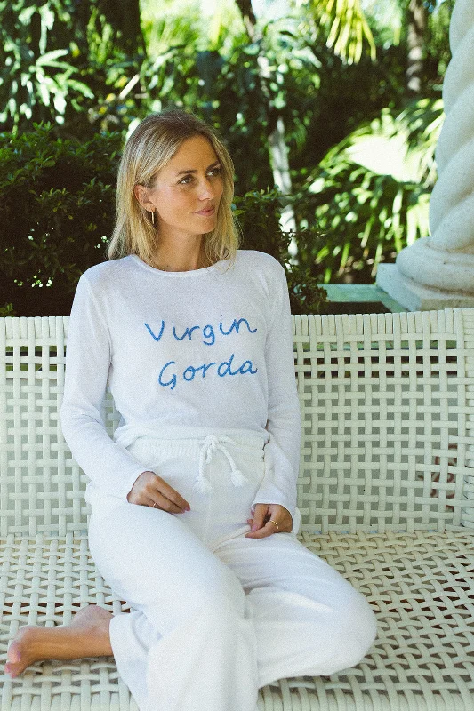 Virgin Gorda Sweater - White Zippered Buttoned Snapped