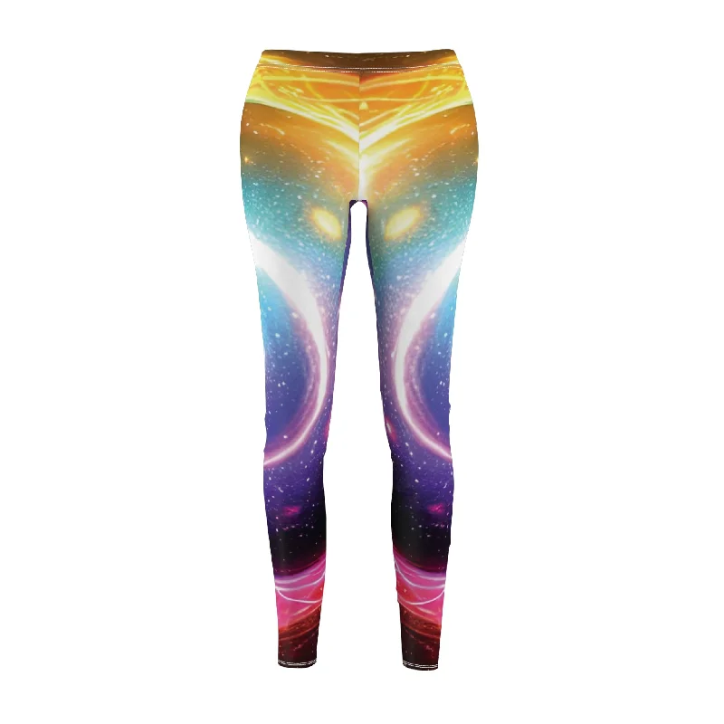 Sub Sonic Pulse - Women's Cut & Sew Casual Leggings (AOP) Trendy Adjustable Waist Leggings
