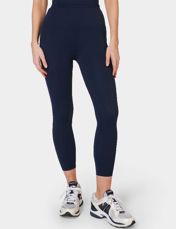 All Day 7/8 Leggings - Navy Blue Fashionable Full-Length Active Leggings