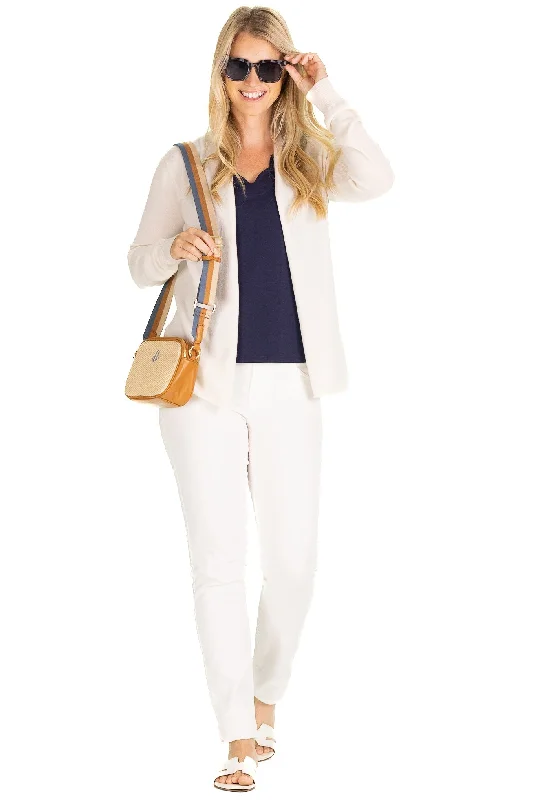 The 100% Cashmere Maeve Mini Duster Sweater in White Soft Cozy Warm