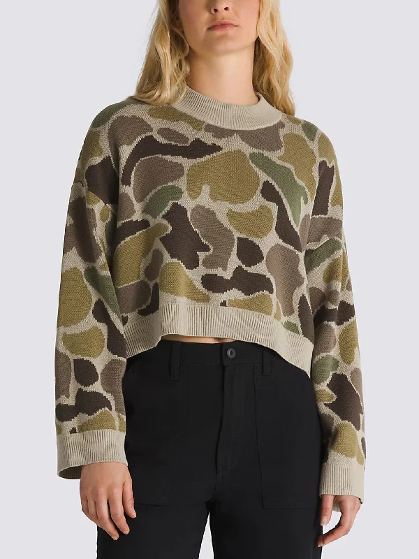 Cammile Camo Sweater Houndstooth Herringbone Solid