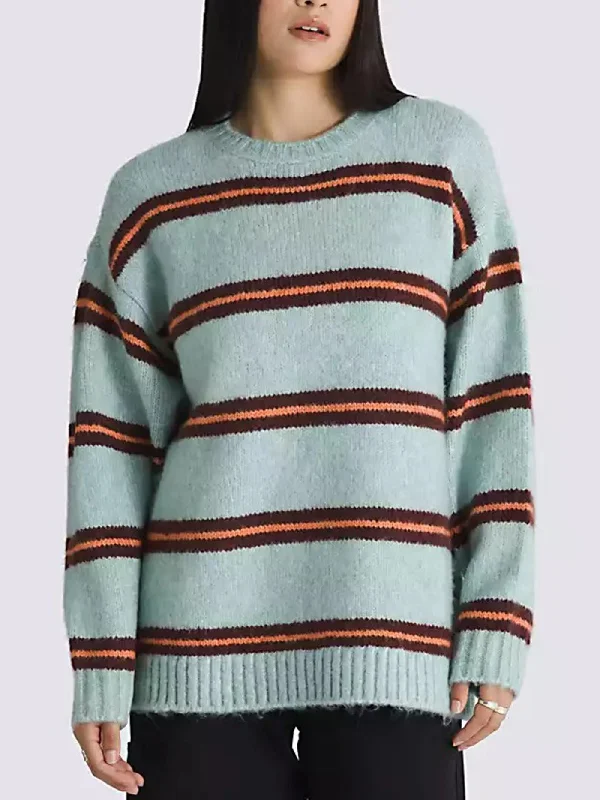 Suzie Stripe Sweater Collared Crew Neck Turtle Neck