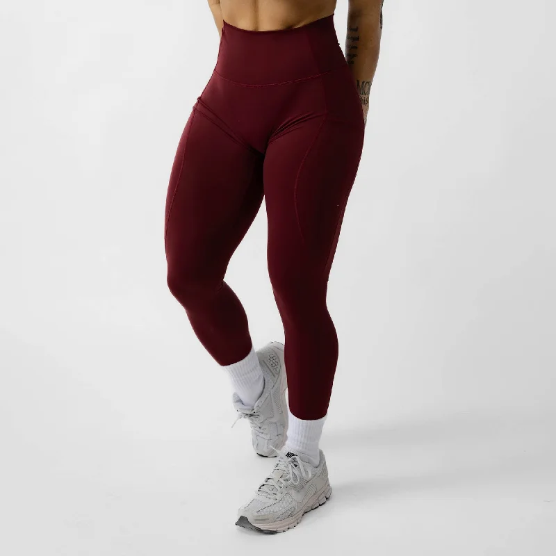 Victory Leggings - Wine Chic Velvet Soft Leggings